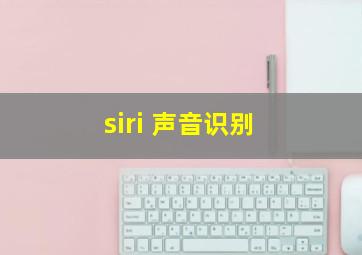 siri 声音识别